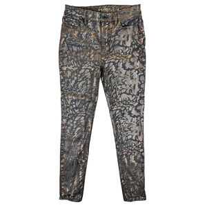 White House Black Market Jeans 4 Women's Skinny High-Rise Shiny Camouflage